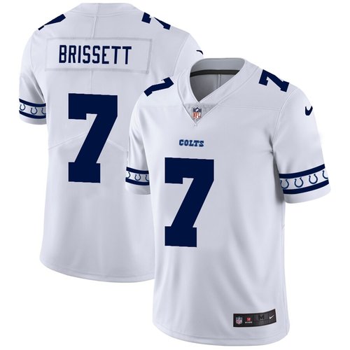 Indianapolis Colts #7 Jacoby Brissett Nike White Team Logo Vapor Limited NFL Jersey