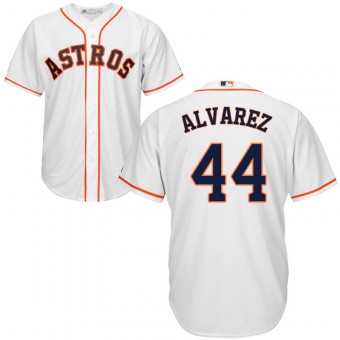 Men's  Houston Astros #44 Yordan Alvarez Majestic Cool Base Home White Jersey