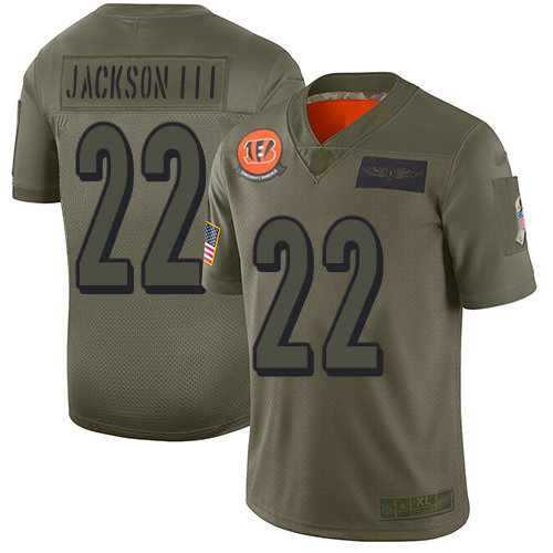 Nike Bengals #22 William Jackson III Camo Men's Stitched NFL Limited 2019 Salute To Service Jersey