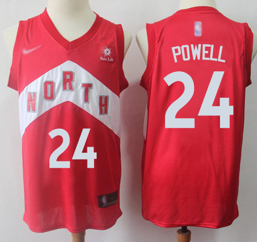 Raptors #24 Norman Powell Red Basketball Swingman Earned Edition Jersey