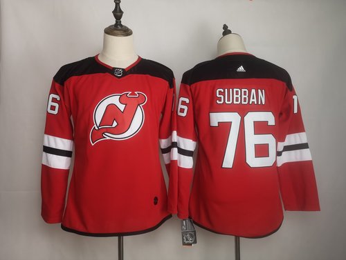 Men's New Jersey Devils 76 P.K. Subban Red Women Adidas Jersey