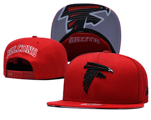 Falcons Team Logo Red Adjustable Hat