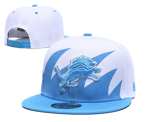 Lions Team Logo Blue White Adjustable Hat