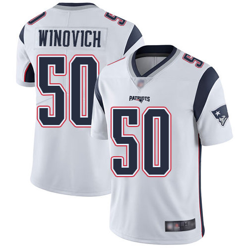 Men's New England Patriots #50 Chase Winovich Limited White Road Vapor Untouchable Jersey