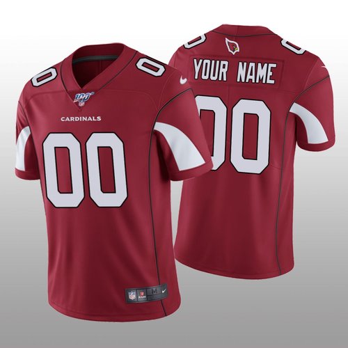 Men's Arizona Cardinals Custom Cardinal Vapor Limited 100th Season Jersey