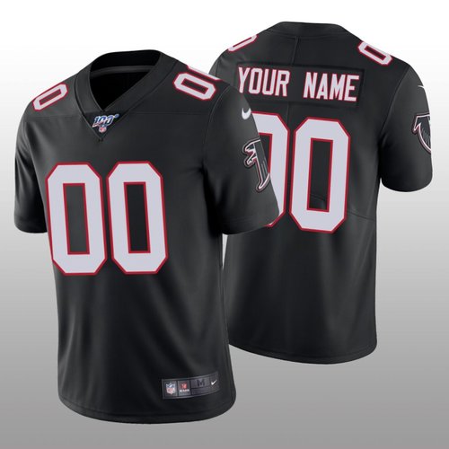 Men's Atlanta Falcons Custom Black Classic Limited 100th Season Jersey