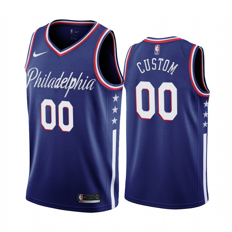 Nike 76ers Custom Navy 2019-20 City Edition Swingman NBA Jersey