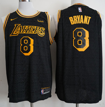 Nike Lakers #8 Kobe Bryant Black NBA Swingman City Edition Jersey