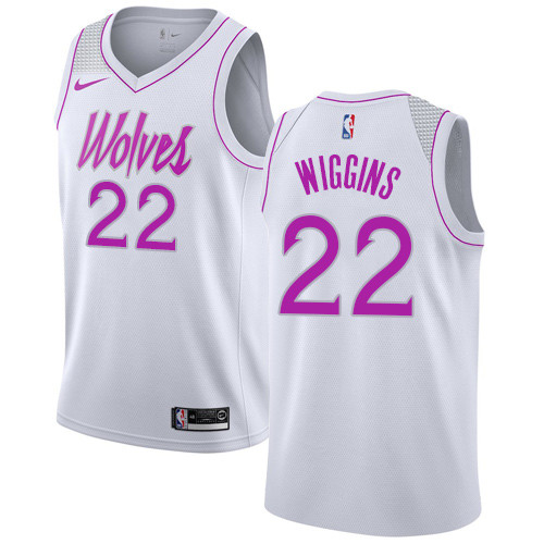 Nike Timberwolves #22 Andrew Wiggins White NBA Swingman Earned Edition Jersey