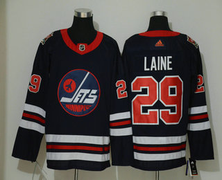 Men's Winnipeg Jets #29 Patrik Laine Navy Blue 2019 Heritage Classic Adidas Stitched NHL Jersey