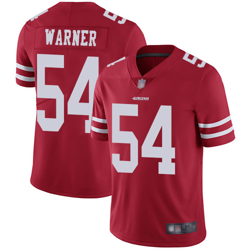 Men's San Francisco 49ers #54 Fred Warner Red Team Color Vapor Untouchable Limited Player Football Jersey