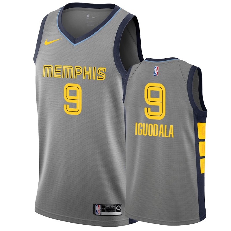 Nike Grizzlies #9 Andre Iguodala Gray City Edition Men's NBA Jersey