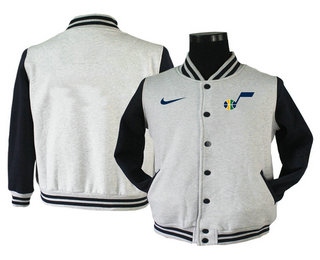 Men's Utah Jazz Nike Gray Stitched NBA Jacket