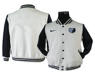 Men's Memphis Grizzlies Gray Stitched NBA Jacket