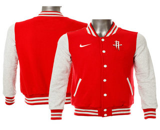 Men's Houston Rockets Nike Red Stitched NBA Jacket