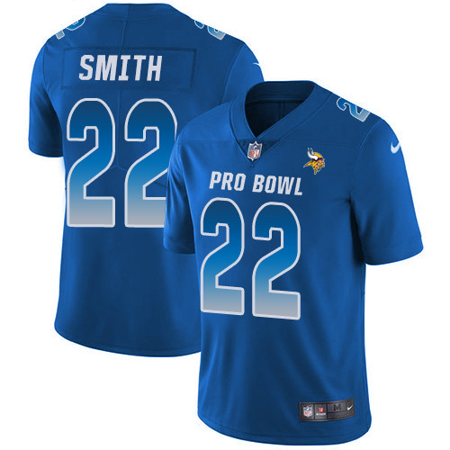 Nike Minnesota Vikings #22 Harrison Smith Royal Men's Stitched NFL Limited NFC 2019 Pro Bowl Jersey