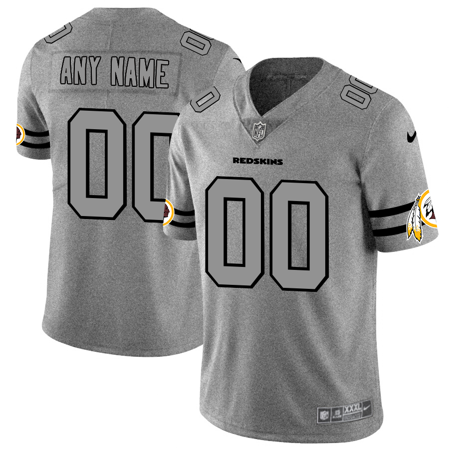 Nike Redskins Customized 2019 Gray Gridiron Gray Vapor Untouchable Limited Jersey