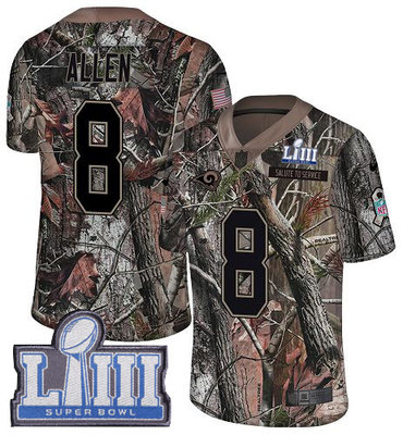 #8 Limited Brandon Allen Camo Nike NFL Youth Jersey Los Angeles Rams Rush Realtree Super Bowl LIII Bound