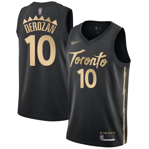 Raptors #10 DeMar DeRozan Black Basketball Swingman City Edition 2019-20 Jersey