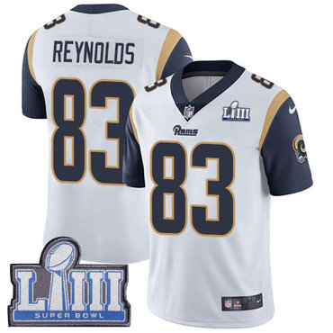 Men's Los Angeles Rams #83 Josh Reynolds White Nike NFL Road Vapor Untouchable Super Bowl LIII Bound Limited Jersey