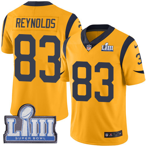 Men's Los Angeles Rams #83 Josh Reynolds Gold Nike NFL Rush Vapor Untouchable Super Bowl LIII Bound Limited Jersey