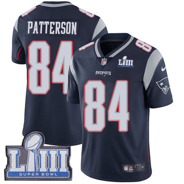 #84 Limited Cordarrelle Patterson Navy Blue Nike NFL Home Youth Jersey New England Patriots Vapor Untouchable Super Bowl LIII Bound