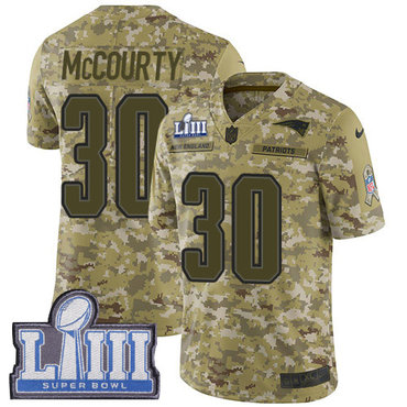 #30 Limited Jason McCourty Camo Nike NFL Youth Jersey New England Patriots 2018 Salute to Service Super Bowl LIII Bound