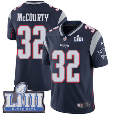 #32 Limited Devin McCourty Navy Blue Nike NFL Home Youth Jersey New England Patriots Vapor Untouchable Super Bowl LIII Bound