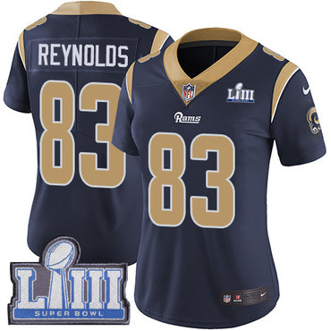 #83 Limited Josh Reynolds Navy Blue Nike NFL Home Women's Jersey Los Angeles Rams Vapor Untouchable Super Bowl LIII Bound