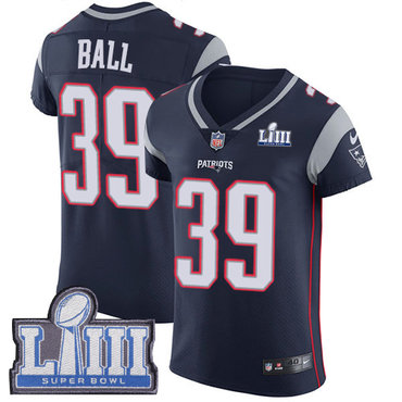 #39 Elite Montee Ball Navy Blue Nike NFL Home Men's Jersey New England Patriots Vapor Untouchable Super Bowl LIII Bound