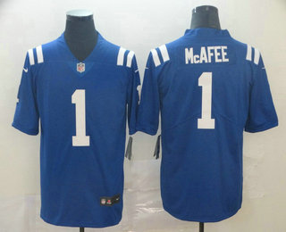 Men's Indianapolis Colts #1 Pat McAfee Royal Blue 2017 Vapor Untouchable Stitched NFL Nike Limited Jersey