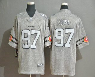 Men's San Francisco 49ers #97 Nick Bosa 2019 Gray Gridiron Vapor Untouchable Stitched NFL Nike Limited Jersey