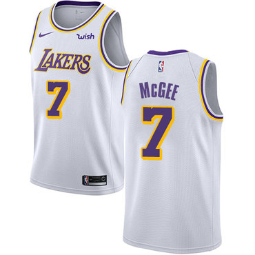 Men's Los Angeles Lakers #7 JaVale McGee White Nike NBA Association Edition Authentic Jersey 