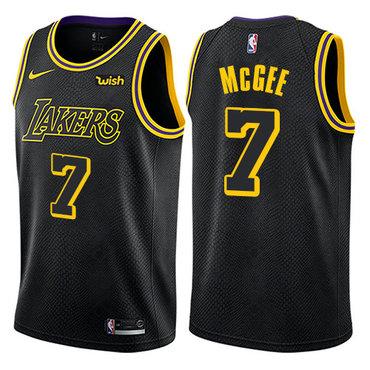 Men's Los Angeles Lakers #7 JaVale McGee Black Nike NBA City Edition Swingman Jersey