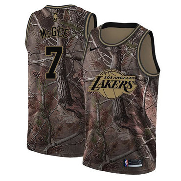 Men's Los Angeles Lakers #7 JaVale McGee Camo Nike NBA Association Edition Swingman Jersey 