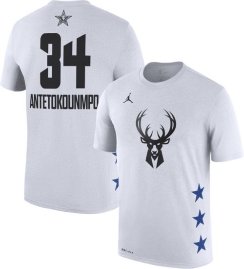 Jordan Men's 2019 NBA All-Star Game #34 Giannis Antetokounmpo Dri-FIT White T-Shirt