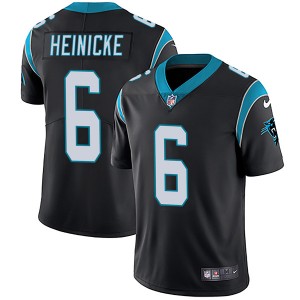 Men's Nike Carolina Panthers #6 Taylor Heinicke Limited Black Team Color Vapor Untouchable Jersey