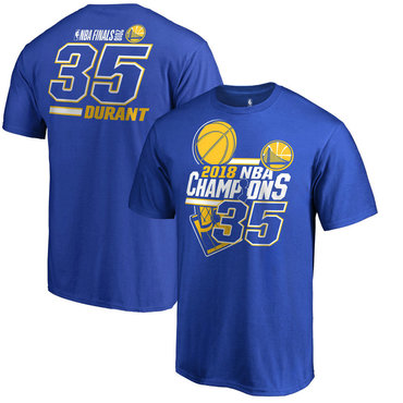 Kevin Durant Golden State Warriors Fanatics Branded 2018 NBA Finals Champions Name and Number T-Shirt - Royal