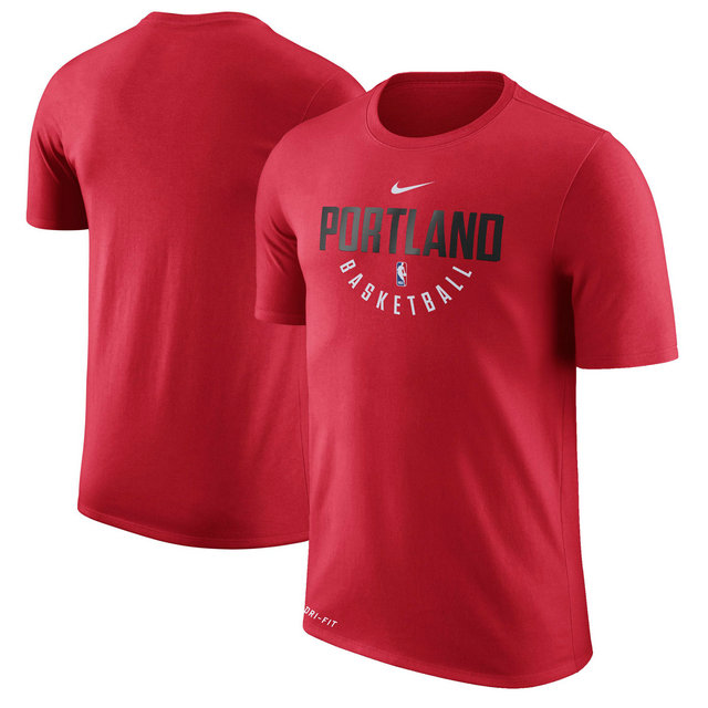 Portland Trail Blazers Practice Performance Nike T-Shirt - Red