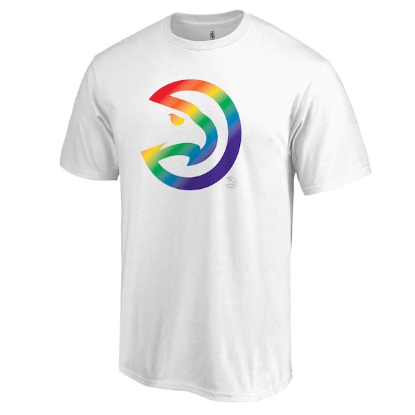 Men's Atlanta Hawks White Team Pride V-Neck T-Shirt