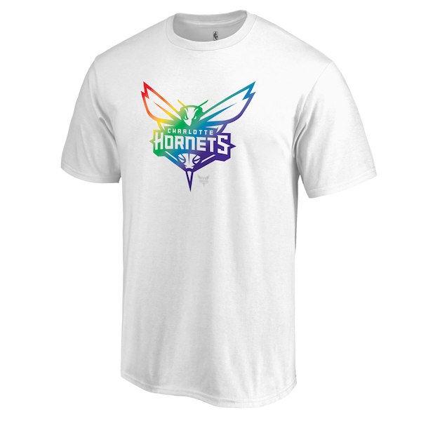 Men's Charlotte Hornets White Team Pride V-Neck T-Shirt