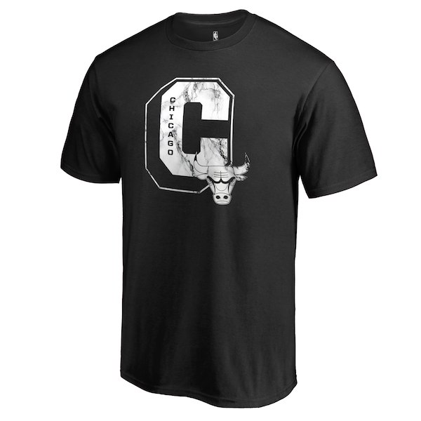 Men's Chicago Bulls Black Letterman T-Shirt