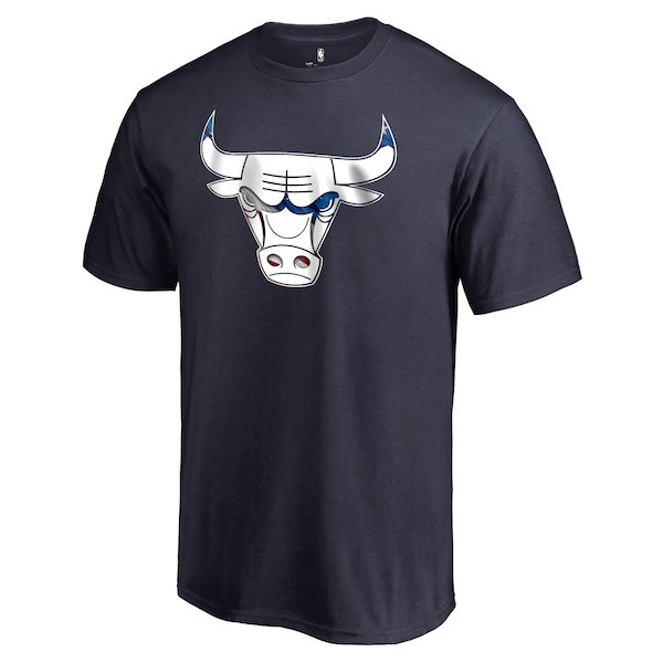 Men's Chicago Bulls Navy Personalized Name and Number Banner Wave T-Shirt