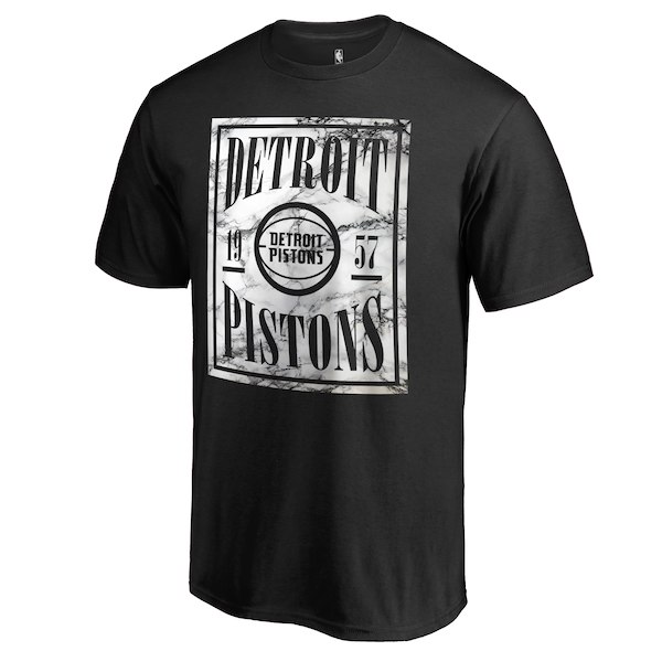 Men's Detroit Pistons Fanatics Branded Black Court Vision T-Shirt