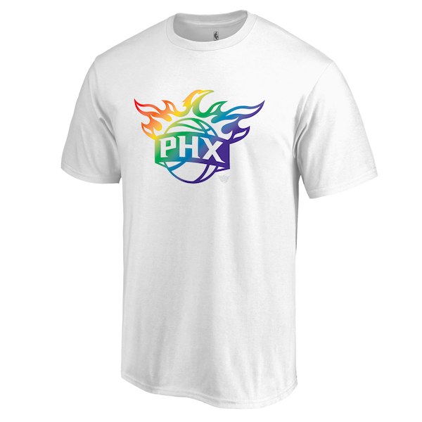 Men's Phoenix Suns White Fanatics Branded Team Pride V-Neck T-Shirt