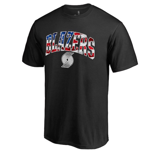 Men's Portland Trail Blazers Black Banner Wave T-Shirt