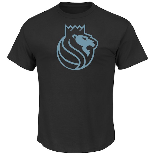 Men's Sacramento Kings Majestic Black Tek Patch Reflective T-Shirt