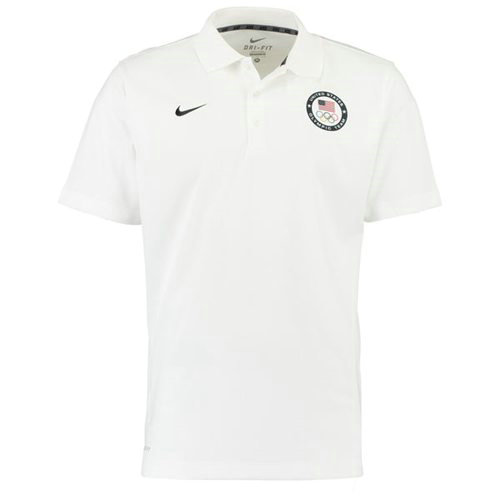 Team USA Nike Varsity Dri-FIT Polo White