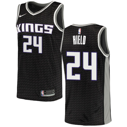 Women's Sacramento Kings #24 Buddy Hield Black Basketball Swingman Statement Edition Jersey