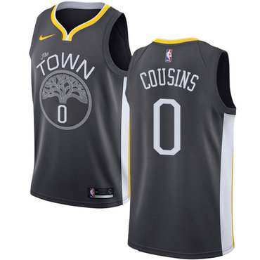 Men's Nike Golden StateWarriors #0 DeMarcus Cousins Black NBA Swingman Statement Edition Jersey